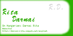 rita darnai business card